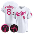 Los Angeles Dodgers #8 Enrique Hernandez White Fedasgoge 2026 Mother¡¯s Day Vapor Premier Limited Stitched Jersey