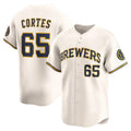 Milwaukee Brewers #65 Nestor Cortes Cream Fedasgoge Home Limited Player Jersey