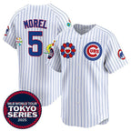Chicago Cubs #5 Christopher Morel White Fedasgoge 2025 Tokyo Series Limited Stitched Jersey