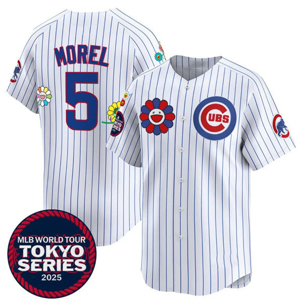 Chicago Cubs #5 Christopher Morel White Fedasgoge 2025 Tokyo Series Limited Stitched Jersey
