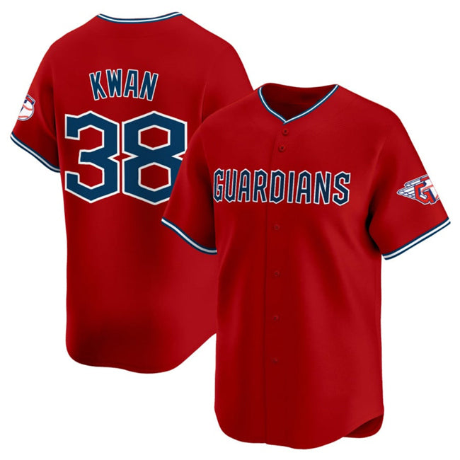 Cleveland Guardians #38 Steven Kwan Red Fedasgoge Alternate Limited Stitched Jersey