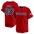 Cleveland Guardians #38 Steven Kwan Red Fedasgoge Alternate Limited Stitched Jersey