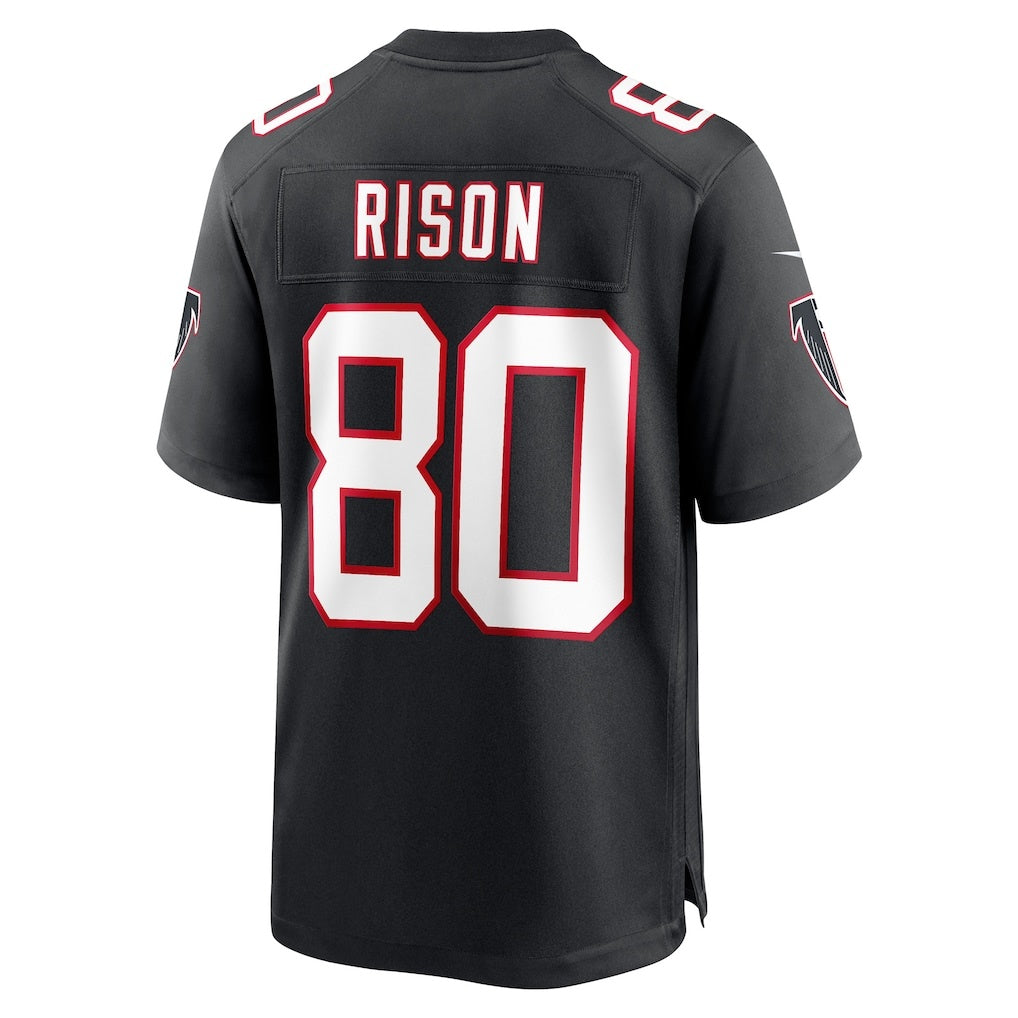 A.Falcons #80 Andre Rison Black Fedasgoge Retired Player Jersey