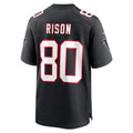 A.Falcons #80 Andre Rison Black Fedasgoge Retired Player Jersey