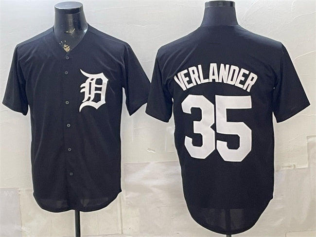 Detroit Tigers #35 Justin Verlander Black Fedasgoge Limited Stitched Jersey