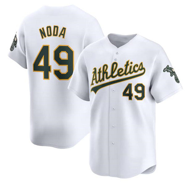 Oakland Athletics #49 Ryan Noda White Fedasgoge Home Limited Stitched Jersey
