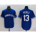 Kansas City Royals #13 Salvador Perez Royal Fedasgoge Cool Base Stitched Jersey