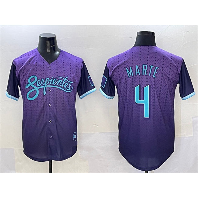 Arizona Diamondbacks #4 Ketel Marte Purple Fedasgoge 2025 City Connect Limited Stitched Jersey