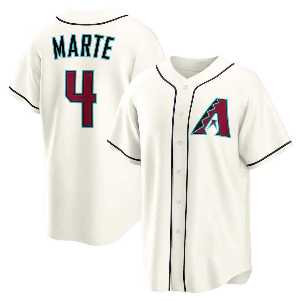 Arizona Diamondbacks #4 Ketel Marte Cream Fedasgoge Home Replica Jersey