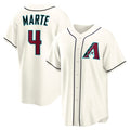 Arizona Diamondbacks #4 Ketel Marte Cream Fedasgoge Home Replica Jersey