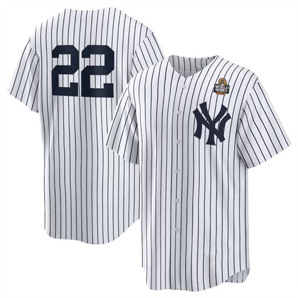 New York Yankees #22 Juan Soto White Fedasgoge 2024 World Series Cool Base Stitched Jersey