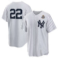 New York Yankees #22 Juan Soto White Fedasgoge 2024 World Series Cool Base Stitched Jersey