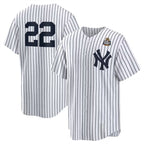 New York Yankees #22 Juan Soto White Fedasgoge 2024 World Series Cool Base Stitched Jersey