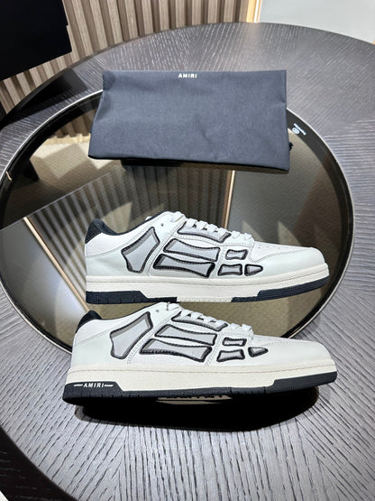 Amiri Leather Low-Top Fashion Sneakers - Casual Sports Shoes