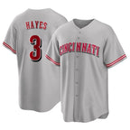 Cincinnati Reds #3 Ke'Bryan Hayes Player Gray Fedasgoge Home Game Stitched Jerseys