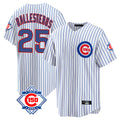Chicago Cubs #25 Moises Ballesteros Player White Fedasgoge 150th Anniversary Home Game Stitched Jerseys
