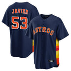Houston Astros #53 Cristian Javier Player Navy Fedasgoge Home Game Stitched Jerseys