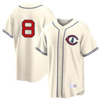 Chicago Cubs #8 Ian Happ Player Cream Fedasgoge Field of Dreams Home Game Stitched Jerseys
