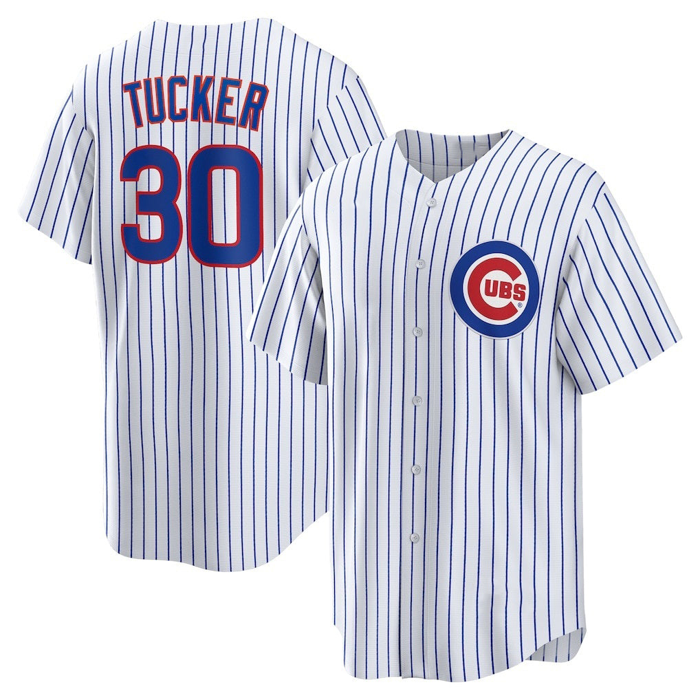 Chicago Cubs #30 Kyle Tucker White Fedasgoge Home Replica Player Jersey