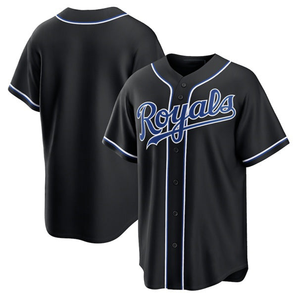 Kansas City Royals Blank Black Fedasgoge Out Stitched Jersey