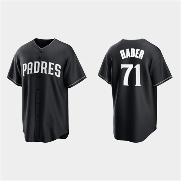 San Diego Padres #71 Josh Hader Black White Fedasgoge Collection Jersey