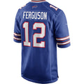 B.Bills #12 Joe Ferguson Royal Fedasgoge Game Retired Player Jersey
