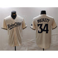 Minnesota Twins #34 Kirby Puckett Cream Fedasgoge Cool Base Stitched Jersey