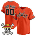 Custom San Francisco Giants x One Piece Orange Fedasgoge Vapor Premier Limited Jersey - Stitched