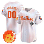 Custom Philadelphia Phillies x Dragon Ball White Fedasgoge Vapor Premier Limited Jersey - All Stitched