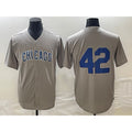 Chicago Cubs #42 Bruce Sutter Gray Fedasgoge Stitched Cool Base Jersey