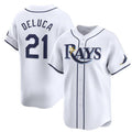 Tampa Bay Rays #21 Jonny DeLuca White Fedasgoge Home Limited Stitched Jersey