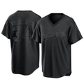 Los Angeles Dodgers #34 Fernando Valenzuela Player Black Fedasgoge Pitch Fashion T-shirt Stitched Jerseys