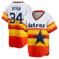Houston Astros #34 Nolan Ryan White Fedasgoge Home Cooperstown Collection Player Jersey