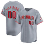 Custom Cincinnati Reds Active Player Gray Fedasgoge Away Limited Stitched Jersey
