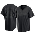 Detroit Tigers #35 Justin Verlander Player Black Fedasgoge T-shirt Home Game Stitched Jerseys
