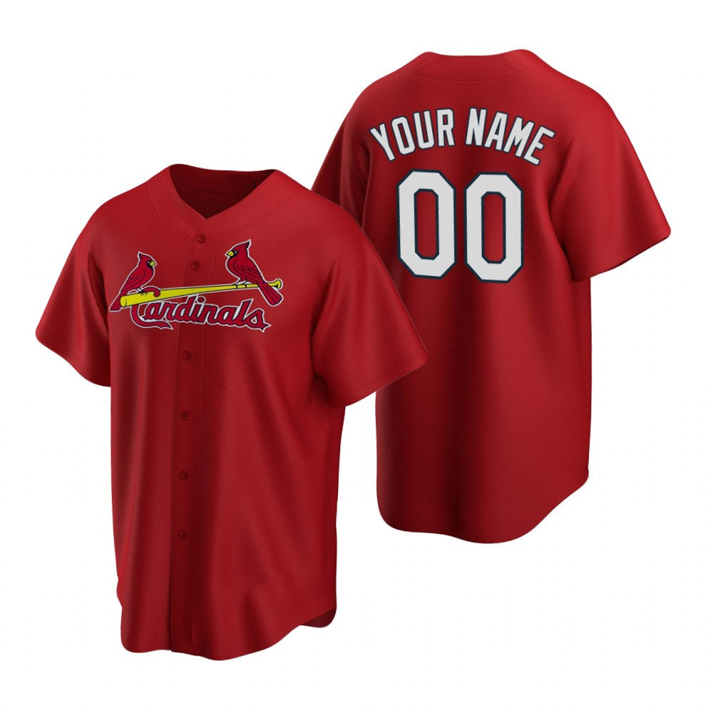 Custom St. Louis Cardinals Red Fedasgoge Stitched Cool Base Jersey