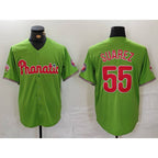 Philadelphia Phillies #55 Ranger Suarez Green Fedasgoge With Patch Stitched Cool Base Jersey