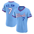 Atlanta Braves #7 Ha-Seong Kim Player Powder Blue Fedasgoge 2026 City Connect T-shirt Limited Elite Home Game Stitched Jerseys