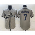 Chicago White Sox #7 Tim Anderson Grey Fedasgoge Cool Base Stitched Jersey 2