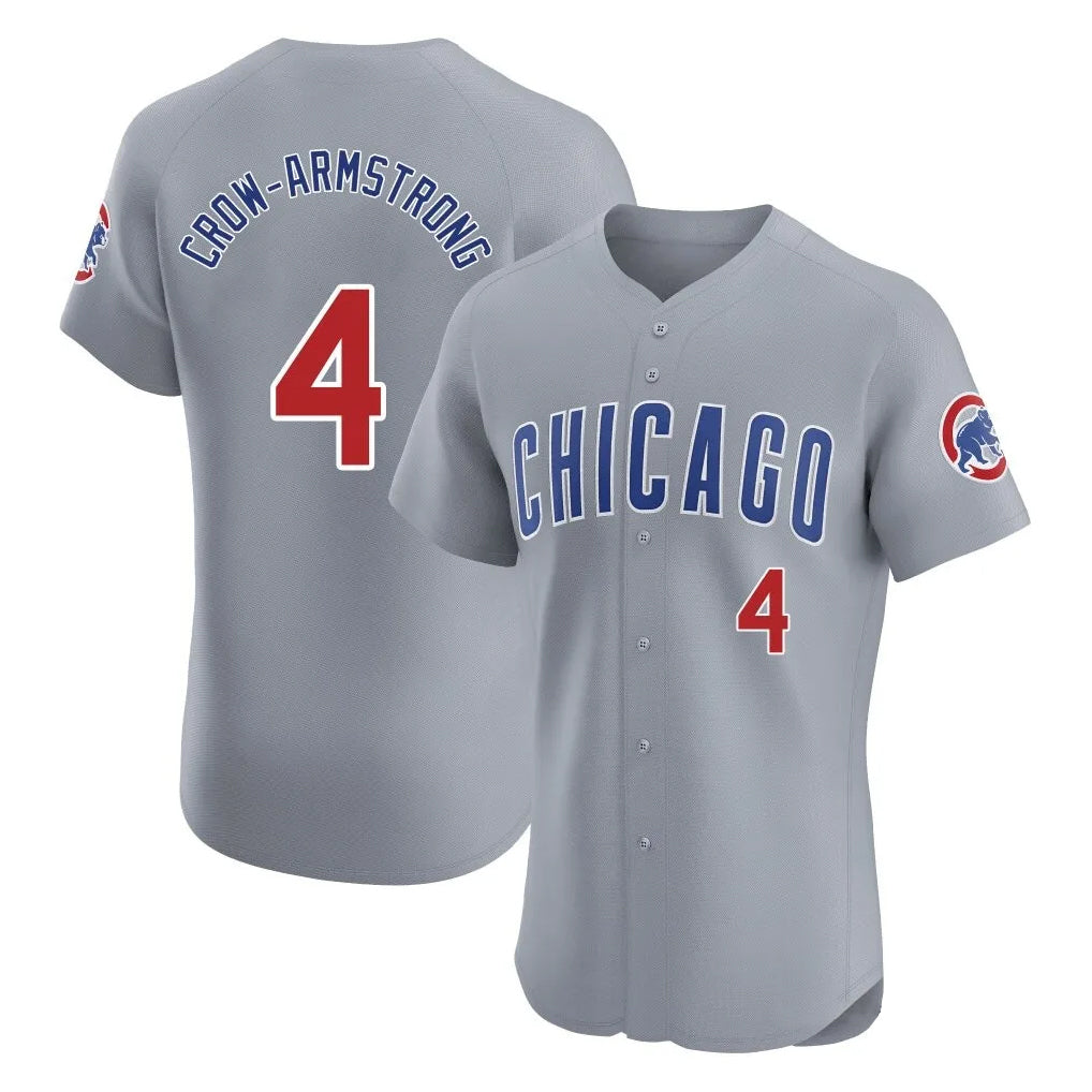 Chicago Cubs #4 Pete Crow-Armstrong Player Gray Fedasgoge Road Limited Elite Home Stitched Jerseys