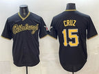 Pittsburgh Pirates #15 Oneil Cruz Black Fedasgoge Limited Stitched Jersey