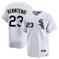 Chicago White Sox #23 Andrew Benintendi Player White Fedasgoge Stripe Limited Home Stitched Jerseys