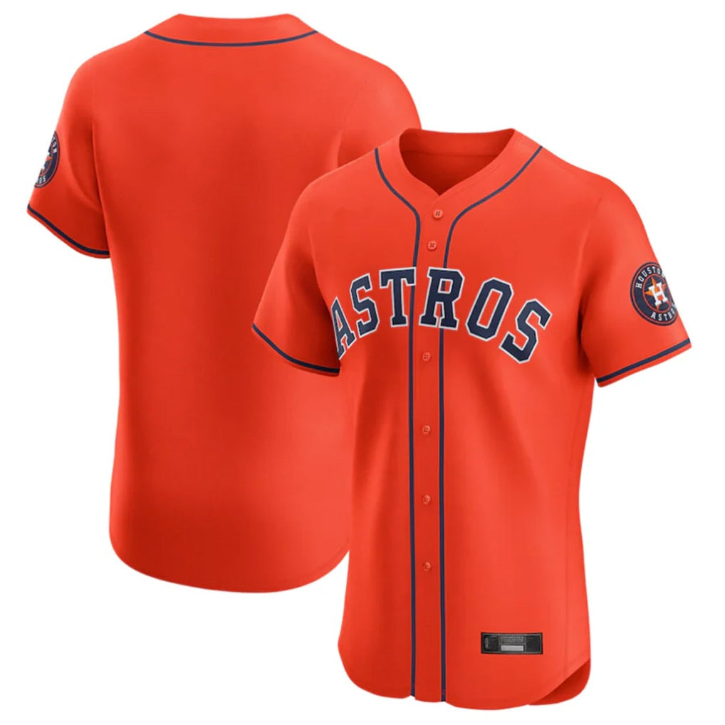 Houston Astros Blank Player Orange Fedasgoge Home Limited Elite Stitched Jerseys