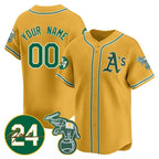 Custom Oakland Athletics Gold Fedasgoge Jersey - Personalized