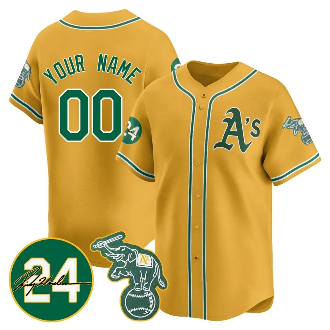 Custom Oakland Athletics Gold Fedasgoge Jersey - Personalized