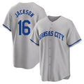 Kansas City Royals #16 Bo Jackson Player Gray Fedasgoge Game Home Stitched Jerseys