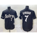 Houston Astros #7 C.J. Stroud Black Fedasgoge Gothic 'Houston Born Barrio Raised' Limited Stitched Jersey