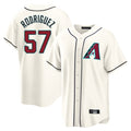 Arizona Diamondbacks #57 Eduardo Rodriguez Player Cream Fedasgoge Home Game Stitched Jerseys