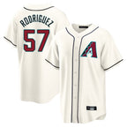 Arizona Diamondbacks #57 Eduardo Rodriguez Player Cream Fedasgoge Home Game Stitched Jerseys