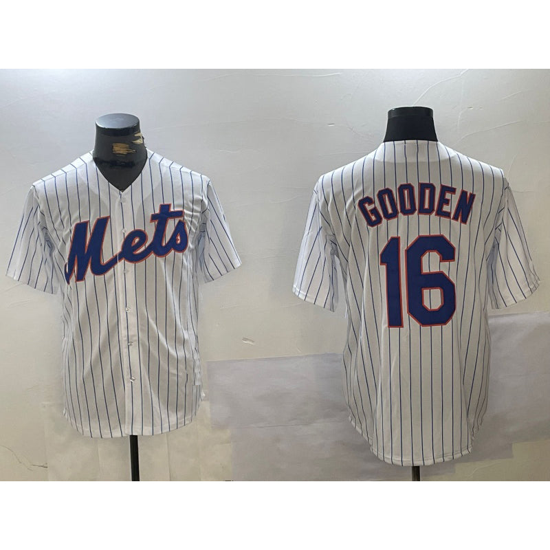 New York Mets #16 Dwight Gooden White Fedasgoge Cool Base Stitched Jersey 2